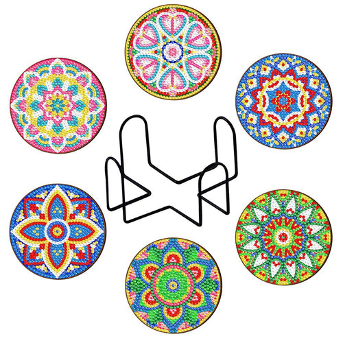 Onderzetter Diamond Painting 5D met Mandala ontwerp