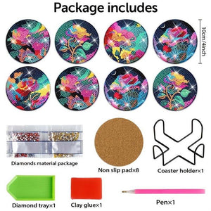Diamond Painting Onderzetter 5D met Rozen