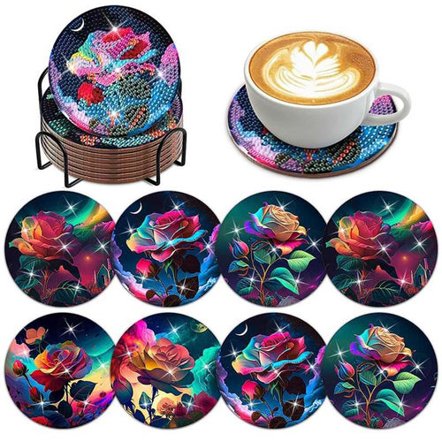 Diamond Painting Onderzetter 5D met Rozen