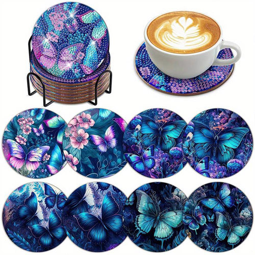 Onderzetter Diamond Painting Vlinders