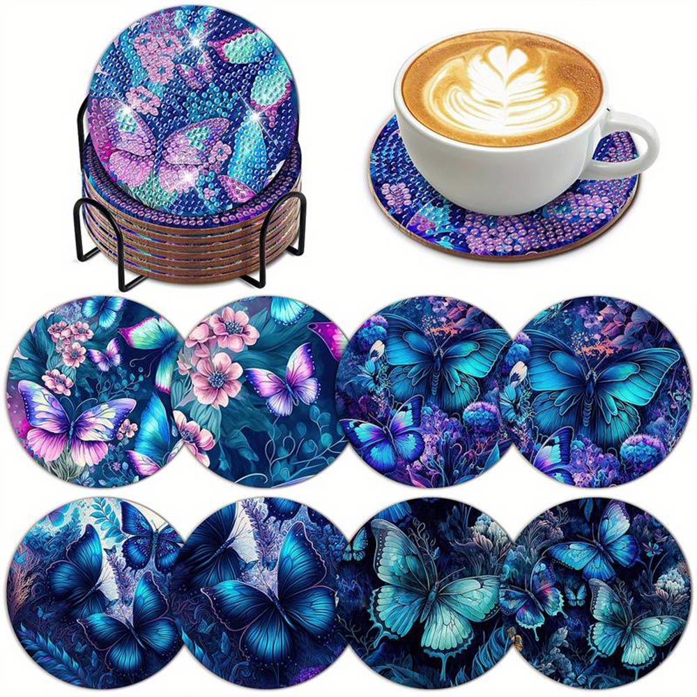 Onderzetter Diamond Painting Vlinders