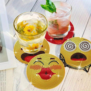 Onderzetter Diamond Painting 5D Emoji