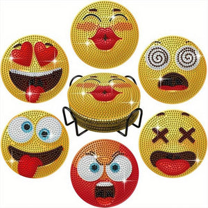 Onderzetter Diamond Painting 5D Emoji