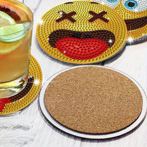 Onderzetter Diamond Painting 5D Emoji
