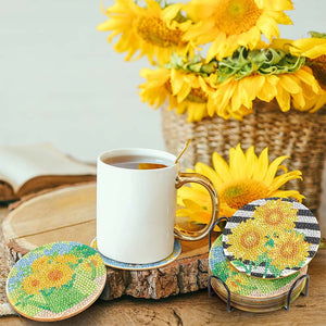 Onderzetter Diamond Painting 5D met Zonnebloemen