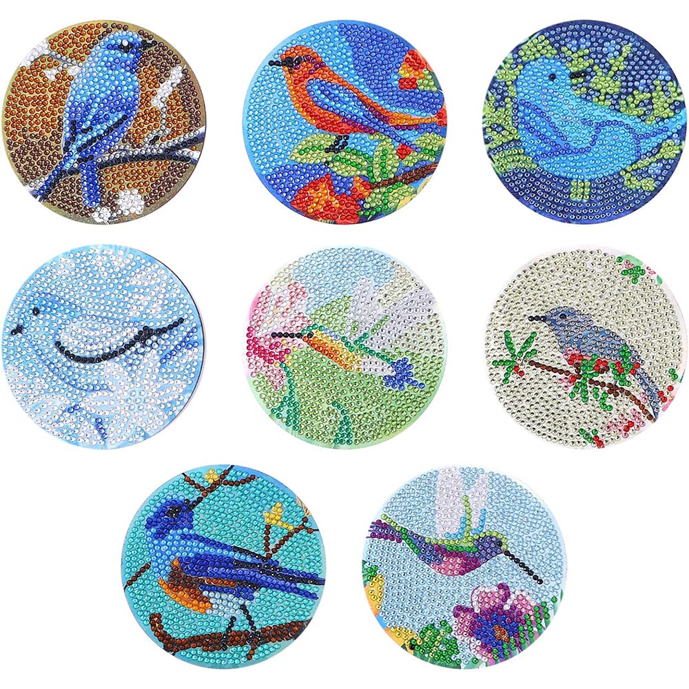 Onderzetter Diamond Painting 5D Vogels