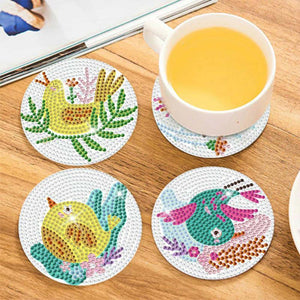 Diamond Painting Onderzetter 5D met Vogels