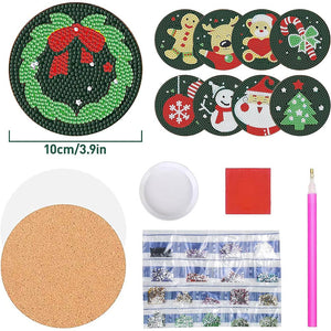 Onderzetter Diamond Painting 5D Kerstthema