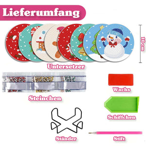 Onderzetter Diamond Painting 5D Kerstmis