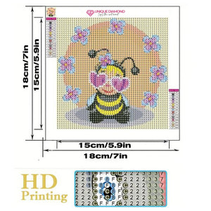 Diamond Painting Bij voor Kinderen met Fotolijst