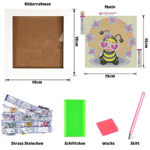 Diamond Painting Bij voor Kinderen met Fotolijst