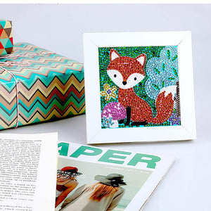 Diamond Painting Sleutelhanger 5D Vos met Fotolijst
