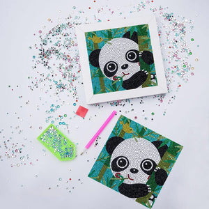 Diamond Painting met Panda voor Kinderen met Fotolijst
