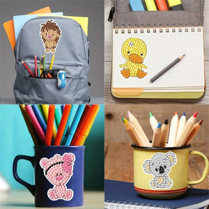 Diamond Painting 5D 18 Stickers Dieren