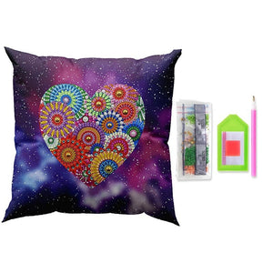 Diamond Painting Kussenhoes 5D 30x30 cm Mandala Hart