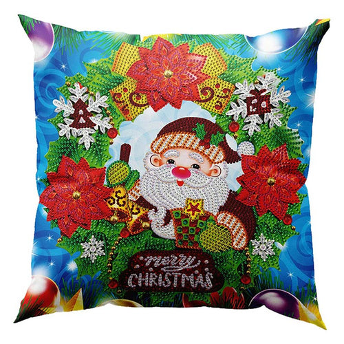 Diamond Painting Kussenhoes 5D 30x30 cm Vrolijk Kerstfeest Gnoom