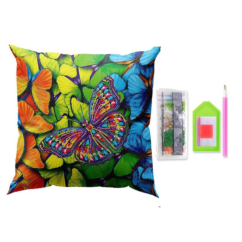 Diamond Painting Kussenhoes 5D 30x30 cm Vlinder