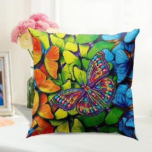 Diamond Painting Kussenhoes 5D 30x30 cm Vlinder