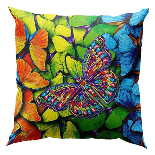 Kussenhoes Diamond Painting 5D 30x30 cm Vlinder