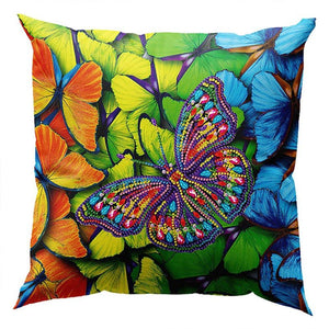 Kussenhoes Diamond Painting 5D 30x30 cm Vlinder