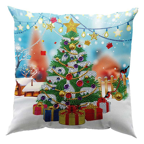 Diamond Painting Kussenhoes 5D 30x30 cm Kerstboom