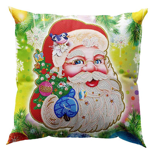 Diamond Painting kussenhoes 5D 30x30 cm Kerstman