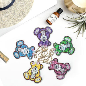 Diamond Painting Sleutelhanger 5D Beer 5 Stuks