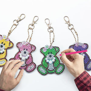 Diamond Painting Sleutelhanger 5D Beer 5 Stuks