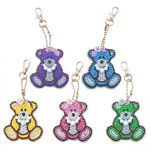 Sleutelhangers Diamond Painting 5D Beer 5 Stuks