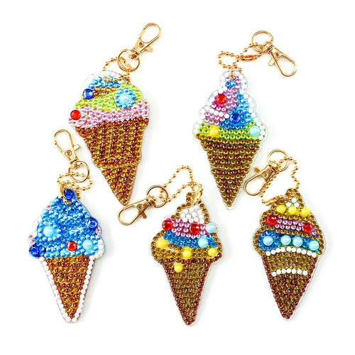 Sleutelhanger Diamond Painting 5D IJsje