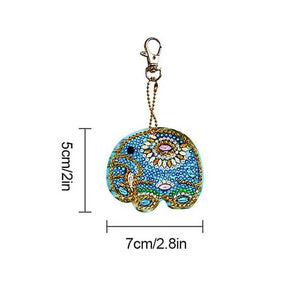 Diamond Painting Sleutelhanger 5D Olifanten 5 Stuks