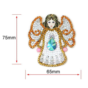 Diamond Painting Sleutelhanger 5D Engel 5 Stuks