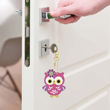 Afbeelding in Gallery-weergave laden, Diamond Painting Sleutelhanger 5D met Uilen 5 Stuks