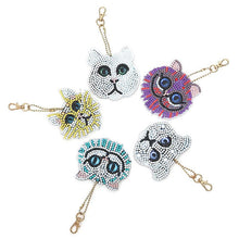 Afbeelding in Gallery-weergave laden, Diamond Painting Sleutelhangers 5D Kittens 5 Stuks