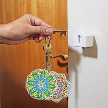 Afbeelding in Gallery-weergave laden, Diamond Painting Sleutelhangers 5D Mandala Bloemen 5 Stuks