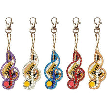 Afbeelding in Gallery-weergave laden, Diamond Painting Sleutelhangers 5D Melodie 5 Stuks