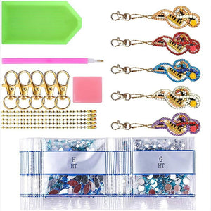 Diamond Painting Sleutelhanger 5D Melodie 5 Stuks
