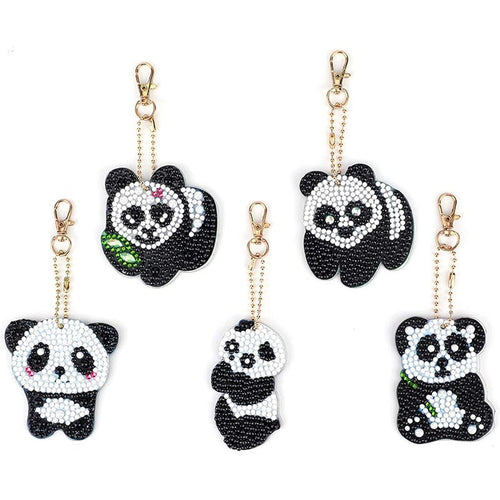 Diamond Painting Sleutelhanger 5D Panda