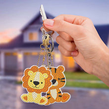 Afbeelding in Gallery-weergave laden, Diamond Painting Sleutelhanger 5D met Dieren 5 Stuks