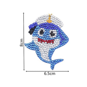 Diamond Painting Sleutelhanger 5D met Zee Dieren 5 Stuks