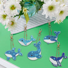 Afbeelding in Gallery-weergave laden, Diamond Painting Sleutelhanger 5D met Walvissen 5 Stuks