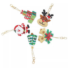 Afbeelding in Gallery-weergave laden, Diamond Painting Sleutelhangers 5D Kerst 5 Stuks