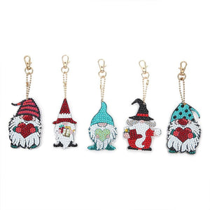 Diamond Painting Sleutelhanger 5D Dwergen Set 2