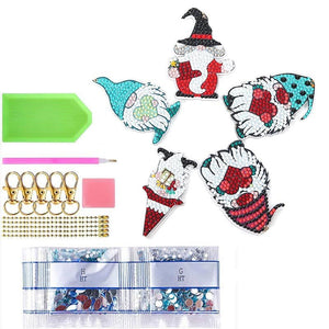 Diamond Painting Sleutelhanger 5D Dwergen Set 2