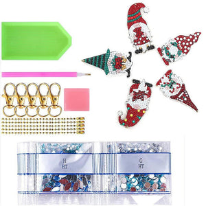 Sleutelhanger Diamond Painting 5D Dwergen Set 1