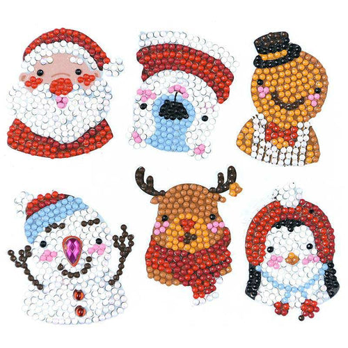 Diamond Painting Stickerset 3 Kerst voor Kinderen