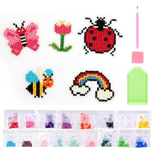 Set van Diamond Painting Stickers met Kleurrijke Natuur voor Kinderen