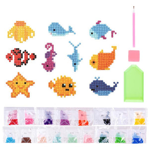 Diamond Painting Sticker Set met Vissen voor Kinderen