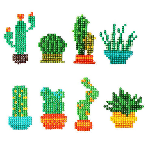 Diamond Painting Cactus Sticker Set voor Kinderen