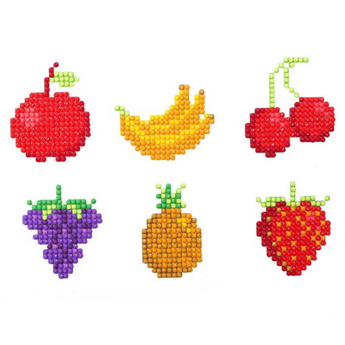 Set van Diamond Painting Stickers met Fruit voor Kinderen